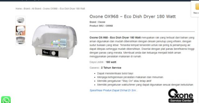 Oxone Ox 968  - Eco Dish Dryer  180 watt