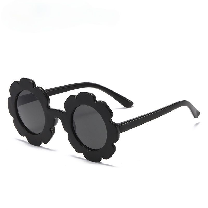 KACAMATA HITAM ANAK FASHION/ KACAMATA ANAK MODEL BUNGA/ KACAMATA SUNGLASSES-KM Bunga Hitam