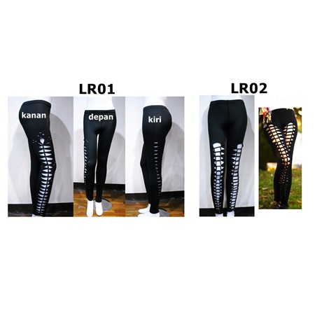 Legging Senam Model Sobek Anyam kode LR01 dan LR02