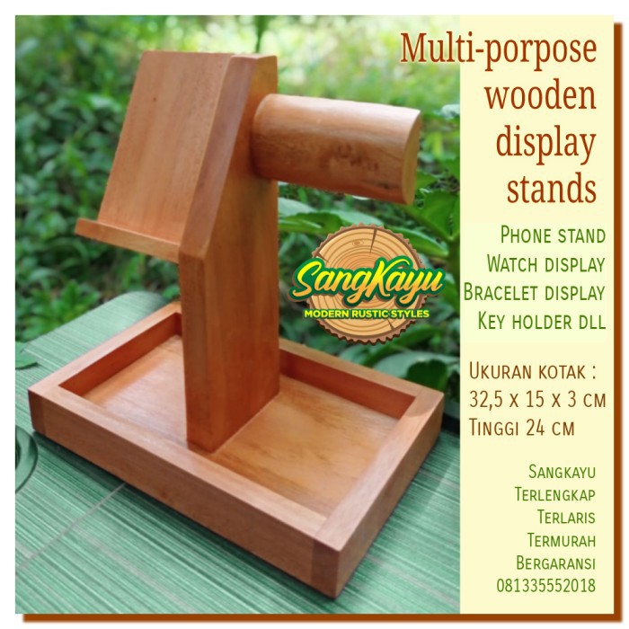 Gantungan kotak kayu serbaguna Multi-porpose Wooden display stands