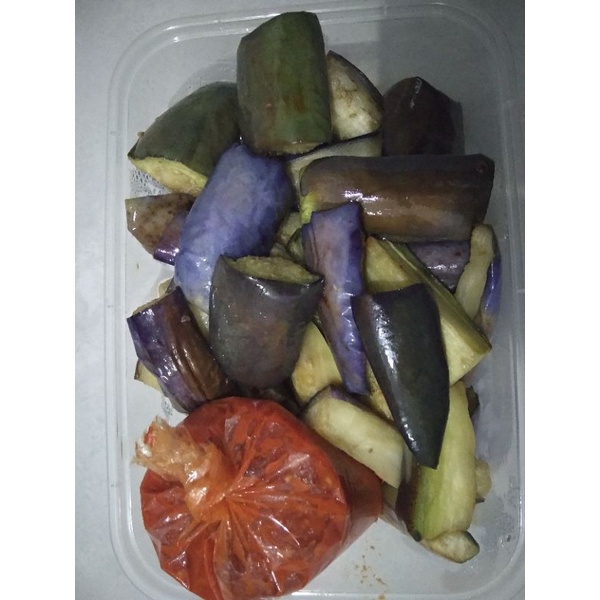 

Dapur Lanesra . Paket sayur racik instan. Terong balado