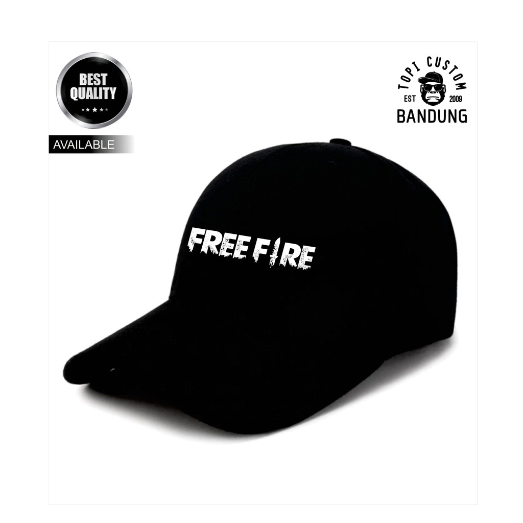 Topi Baseball  FREE FIRE Pria Wanita Topi Jaring Jala FREE FIRE Baseball Cap Bisa Tulis Nama Bisa COD Gratis Masker Original High Premium Quality