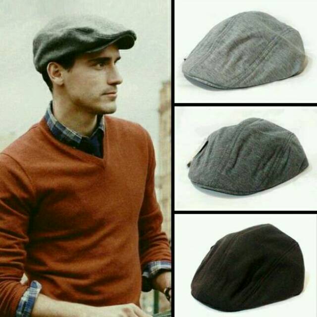 Topi pet flat cap topi sutradata topi patino dewasa