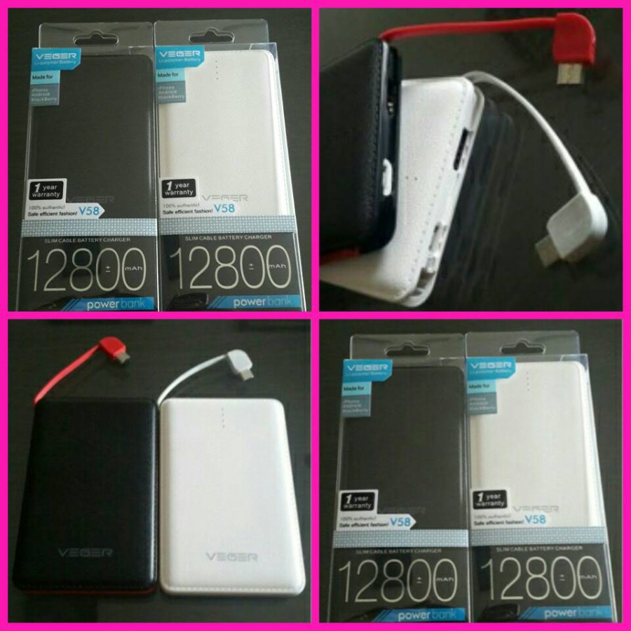 Power Bank VEGER 12800 Mah - PB VEGER - CASAN VEGER CAS VEGER 12800MAH WK