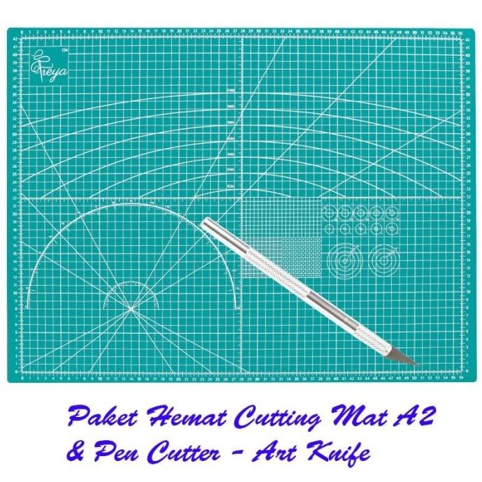 

[Paket Hemat] Cutting Mat A2 Double Side & Pen Cutter Design Knife