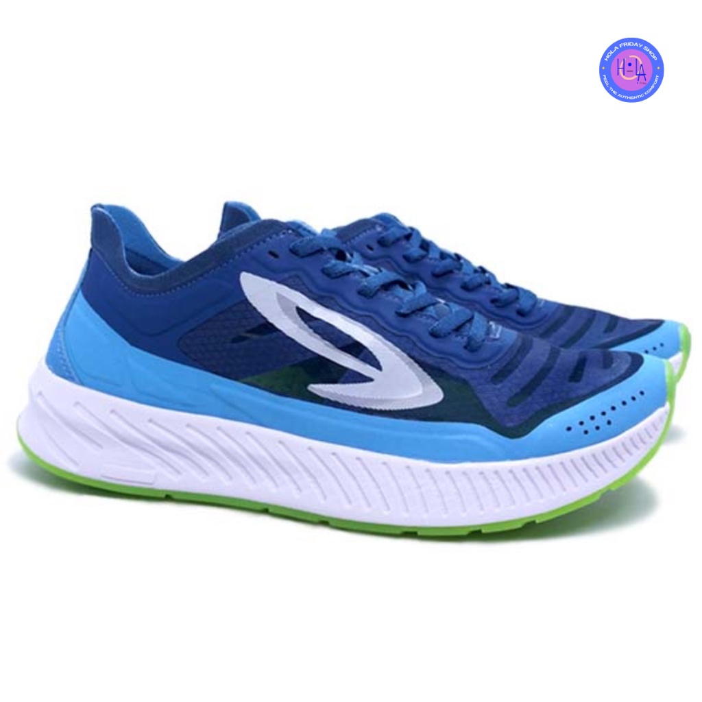 Sepatu Sport Running Shoes 910 Nineten Geist Ekiden Elite Biru/HIjau Neon/Putih