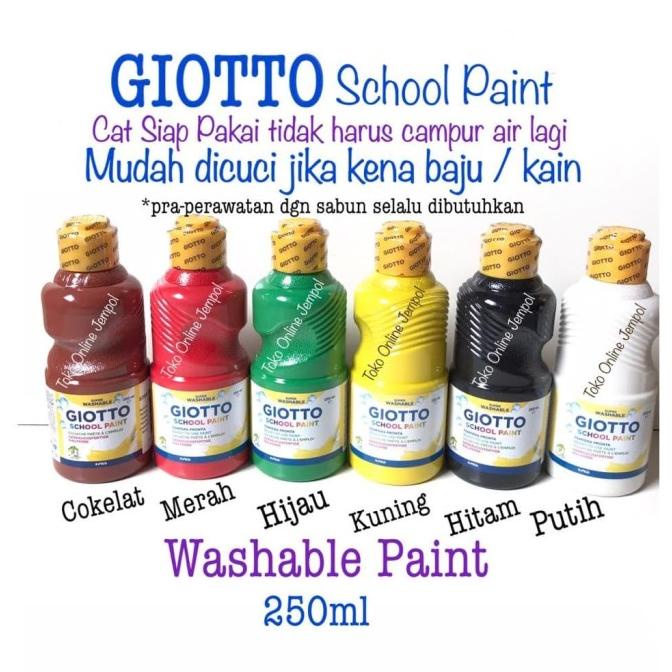 

TERLARIS 250ml Washable Paint Cat Air SCHOOL PAINT GIOTTO 5308xx ATK0950GT/CAT AKRILIK SET/CAT AKRILIK SET 24 WARNA/CAT AKRILIK PASTEL/CAT AIR/CAT AIR LUKIS SET/CAT AIR GIOTTO/KUAS LUKIS 1 SET/KUAS LUKIS KECIL/KUAS LUKIS LENGKAP/KANVAS LUKIS/KANVAS LUKIS