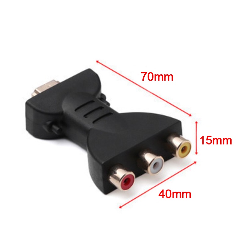 Adapter Konverter HDMI Ke 3 RCA AV Portable