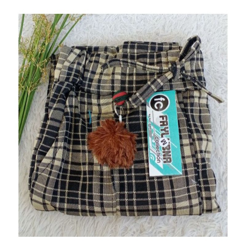 CELANA BAGGY MOTIF KOTAK TARTAN ANAK