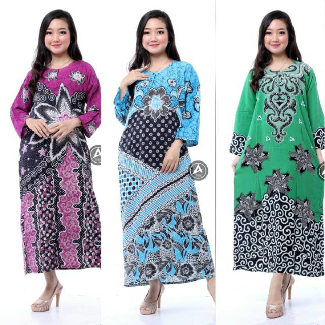 LONGDRESS SANTUNG ADEM BUSUI / MAXI DRESS KANCING RAYON KATUN