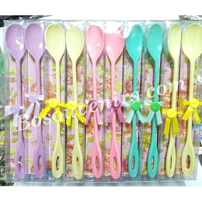 Souvenir Sendok Jus Mika / Sendok Es krim kemasan mika / Souvenir