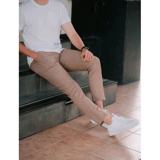 Celana Chino Pria/ celana Chino reguler/ Chino hitam/ Chino krem/Chino abu/ Chino moka