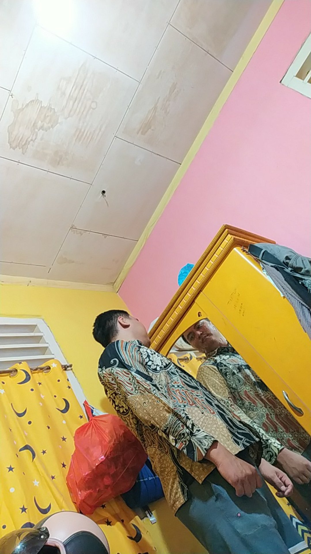 Kemeja Batik Pria Lengan Panjang Size M L Xl Xxl  Bswart Batik Hrb026 Kenongo Hem Panjang Padi