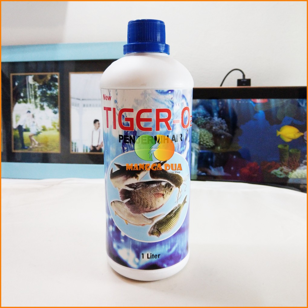 TIGER O2 1000ml  1L Original Cairan PENJERNIH AIR KOLAM Ikan Lele Tambak Koi Gurame Expired Panjang