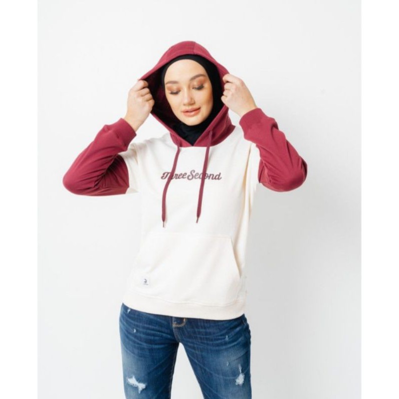 HOODIE CEWEK 3SECOND KOMBINASI DUA WARNA-3