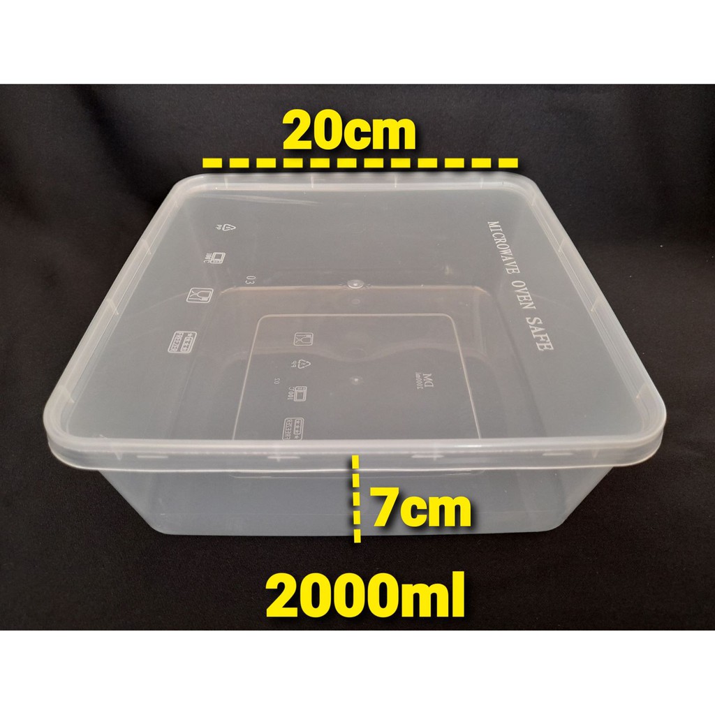 Thinwall box - Box makanan plastik 2000ml