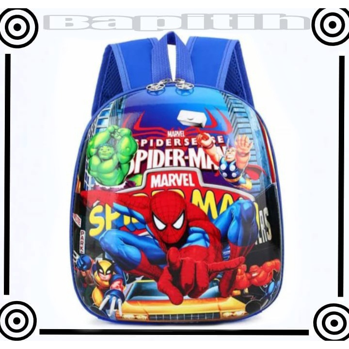 BPT Tas Ransel Sekolah Anak TK / PAUD - Tas Sekolah Anak Karakter lucu Ransel PVC Karakter Cowok -M0172