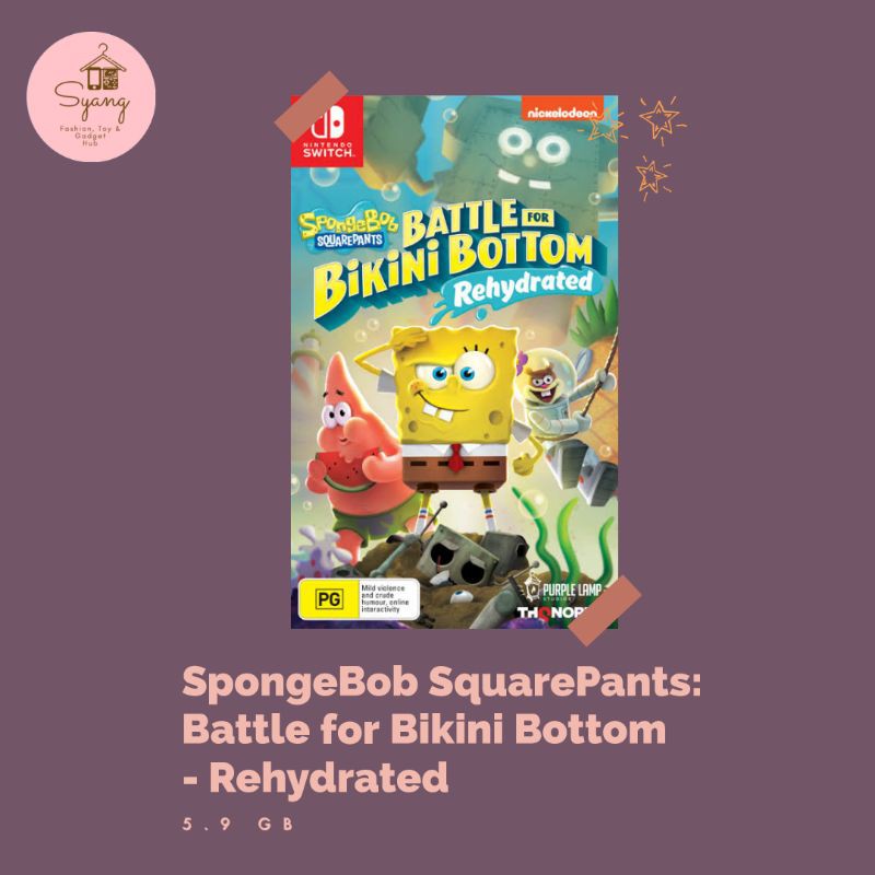 SpongeBob SquarePants: Battle for Bikini Bottom - Rehydrated Nintendo Switch SquarePant Rehydrate