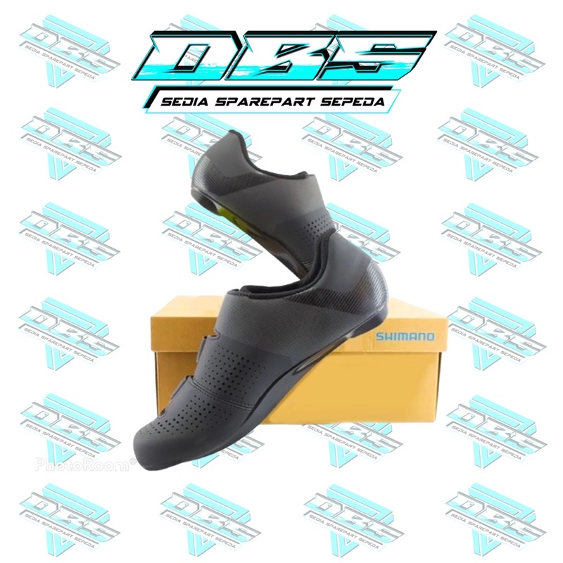 SEPATU SHIMANO RC100 HITAM BLACK SHIMANO ROAD BIKE SHOES RC1