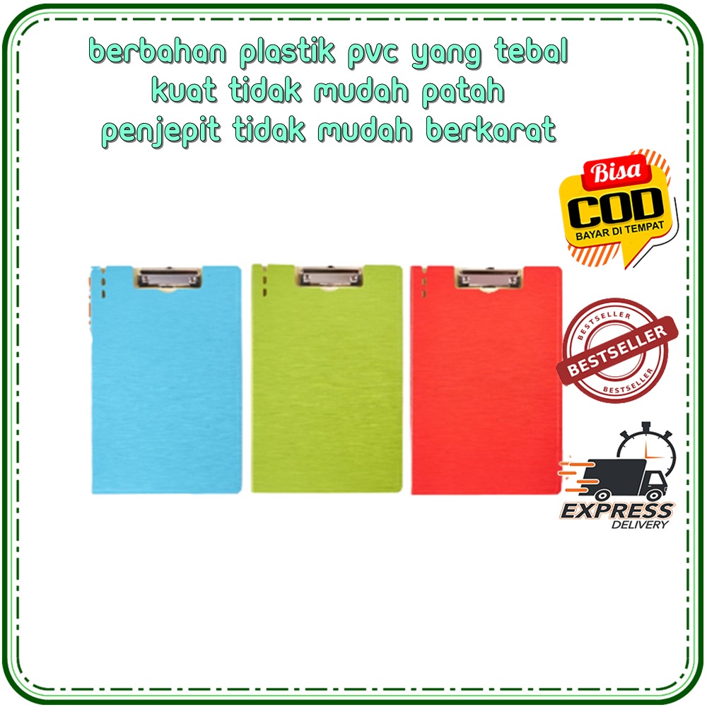 

Joyko Clipboard Papan Jalan Alas Ujian Plus cover Joyko CLB-66 - Random Papan Ujian Warna Warni Joyko Papan Jalan Joyko Warna