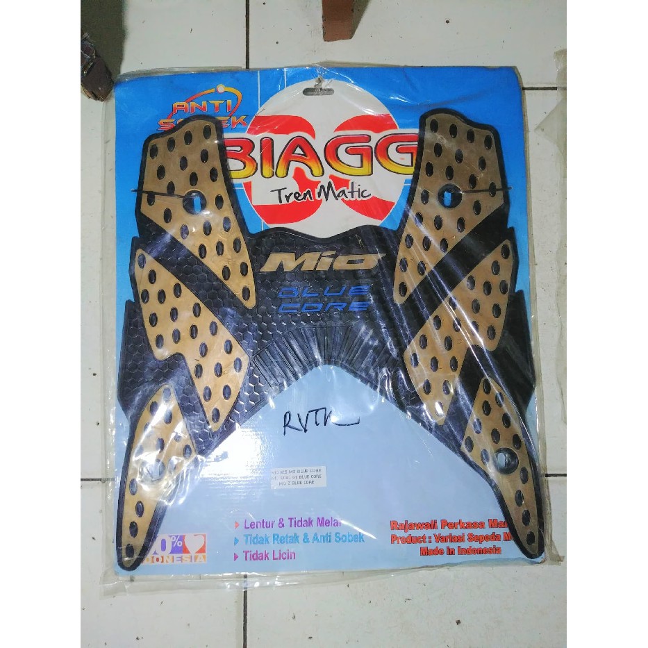 Karpet Motor Mio M3 & Soul Gt Led & Mio Z Hitam Emas Gold Anti Sobek LESTARIMOTOR