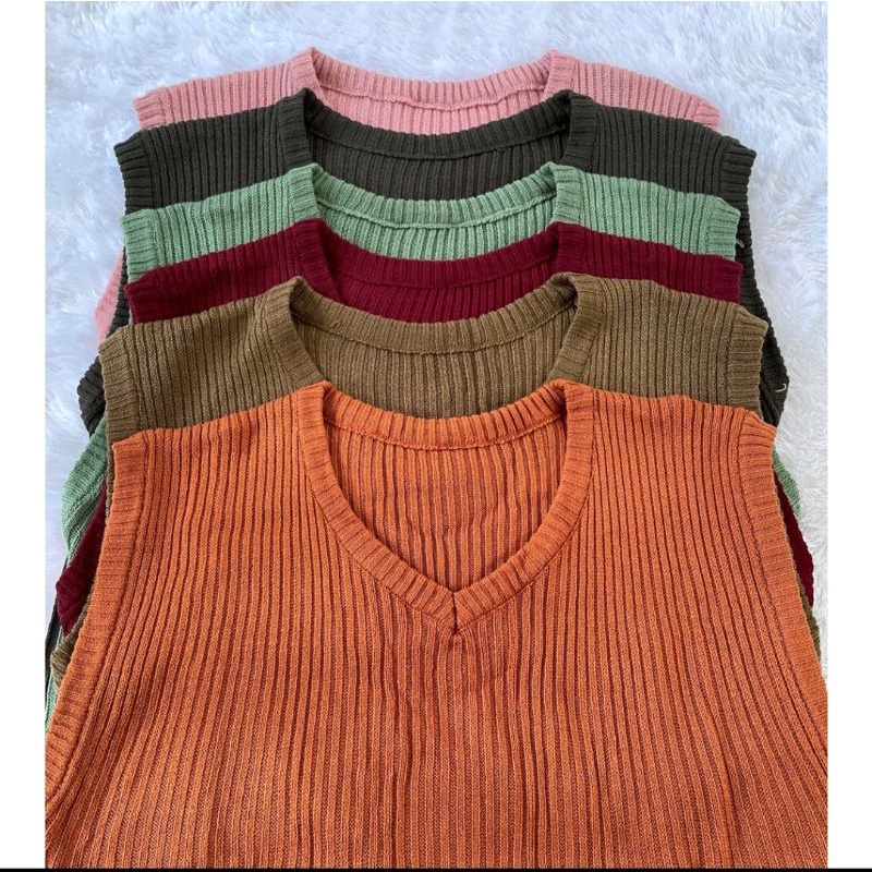 Rompi vest rajut wanita | rompi rajut wanita