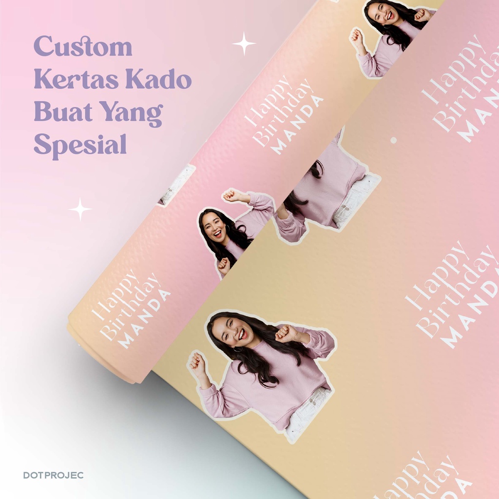 

Kertas Kado Custom 3pcs 1 HARI JADI | Paper Gift