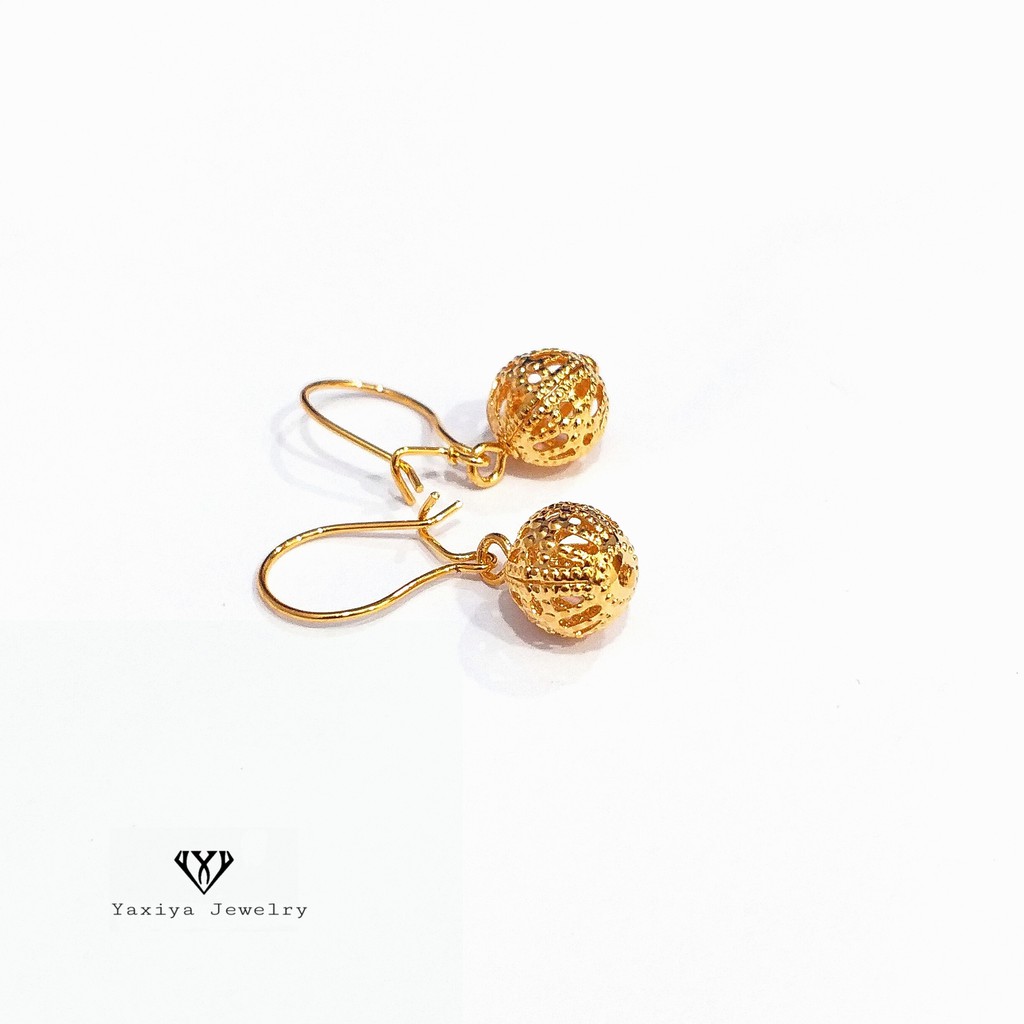 

Anting Wanita Bola Kerawang Perhiasan Lapis Emas 18K Yaxiya Jewelry 522
