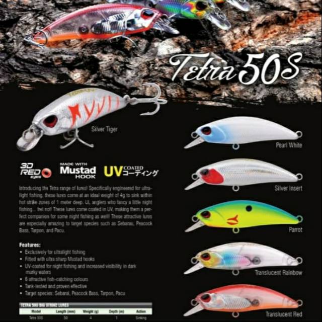 Lure SEAHAWK &quot;TETRA 50S&quot; (5cm / 4gram) SINKING