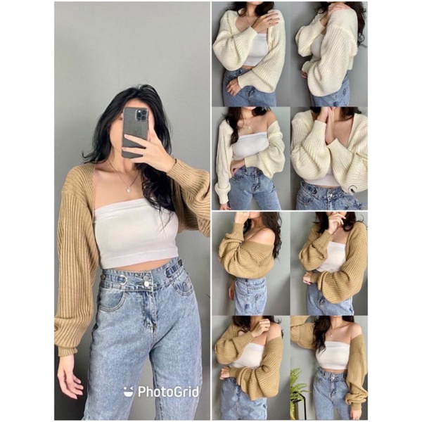 RJT LIAM OVERSIZE CROP CARDIGAN.