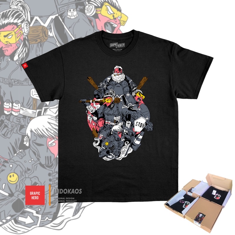 KAOS WAYANG JAWA PUNOKAWAN MELENIUM ORIGINAL GRAPHIC HERO INDOKAOS SEMAR BAGONG PETRUK GARENG ISMAYA