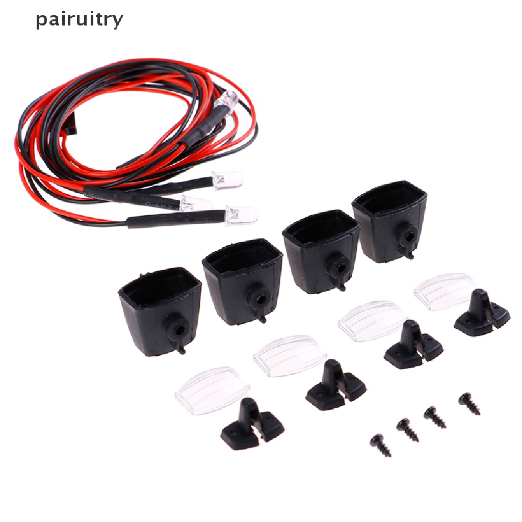 Prt 4Pcs Kap Lampu Sorot Atap led Untuk 1 / 10 rc crawler car axial scx10 PRT