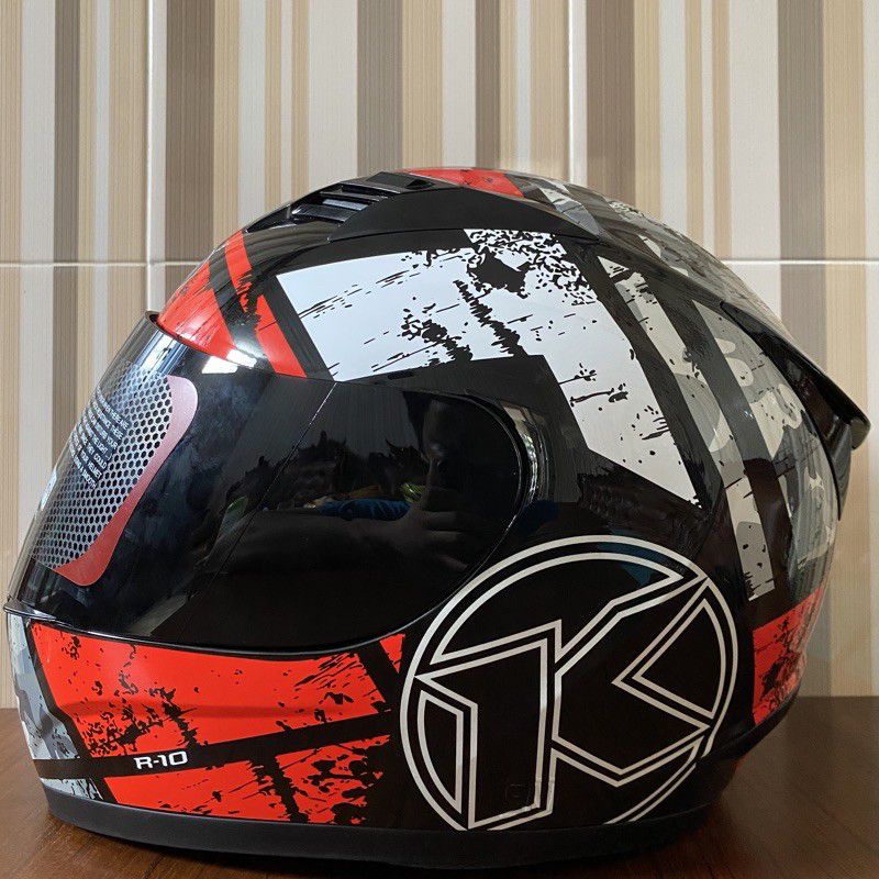 HELM KYT R10 SERI 3 BLAK/RED ORIGINAL