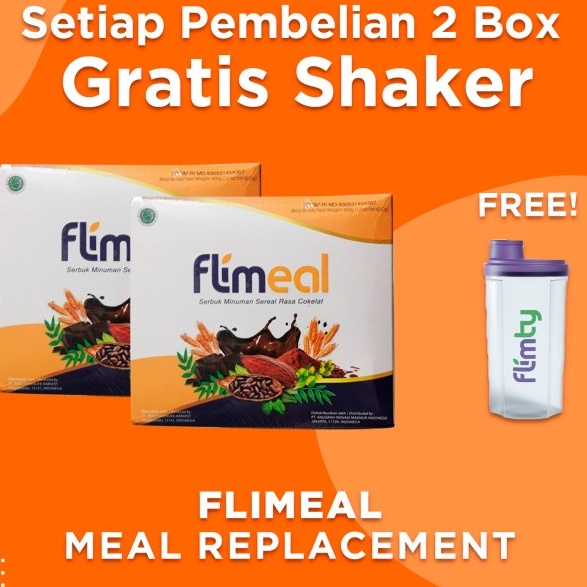 

Flimeal Minuman Sereal Rasa Coklat | Meal Replacement - 2 BOX + FREE 1 Botol Shaker