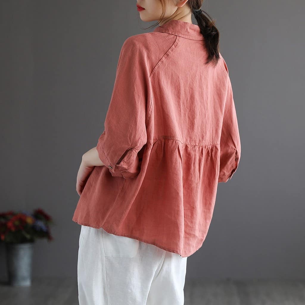 QIANA BLOUSE - blouse wanita / blouse korean / blouse linen / korean style / kemeja wanita