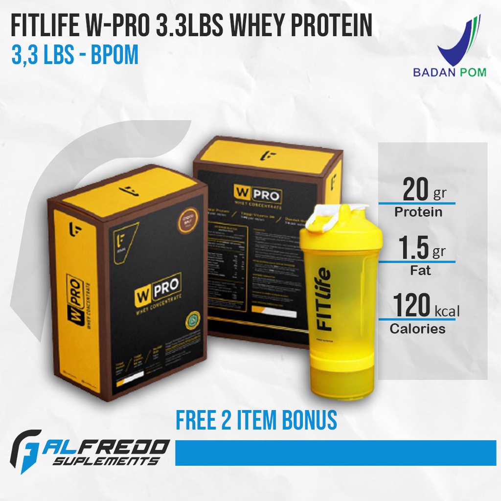 Fitlife Wpro 3.3lbs 50serving BPOM Fitlife Wpro Concentrate