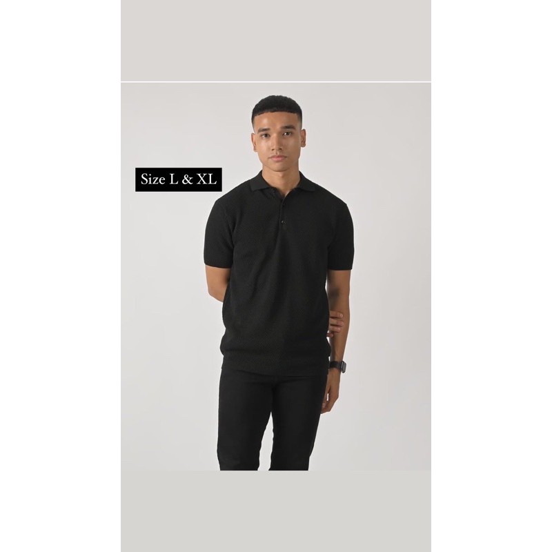 Polo Hove Black L & XL by Preppstudio