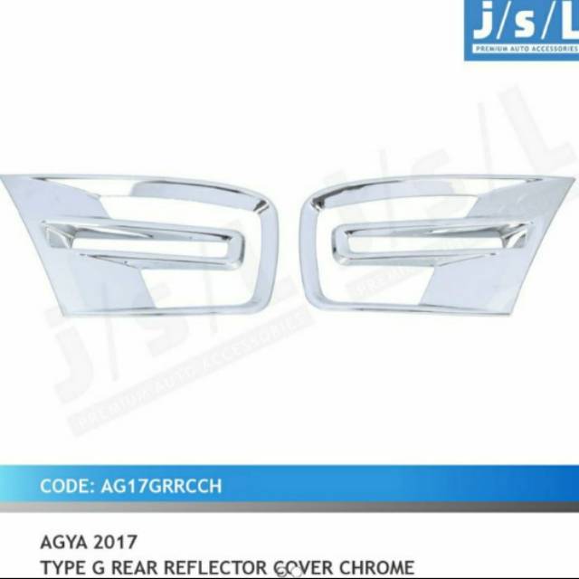 Ring reflektor new Agya 2017/ rear reflektor cover chrome jsl