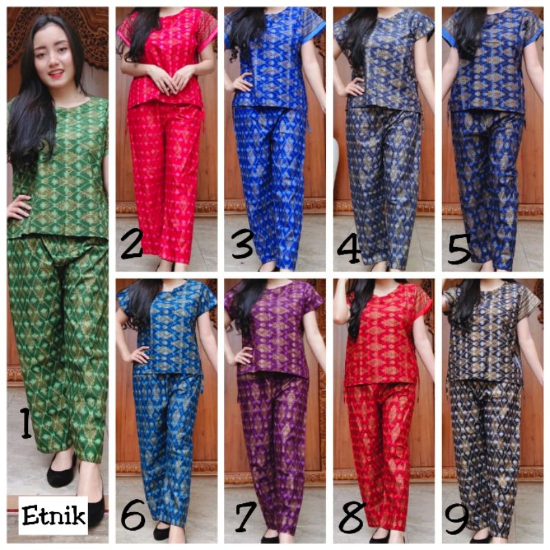 Setelan Baju Tidur Celana Panjang Bali