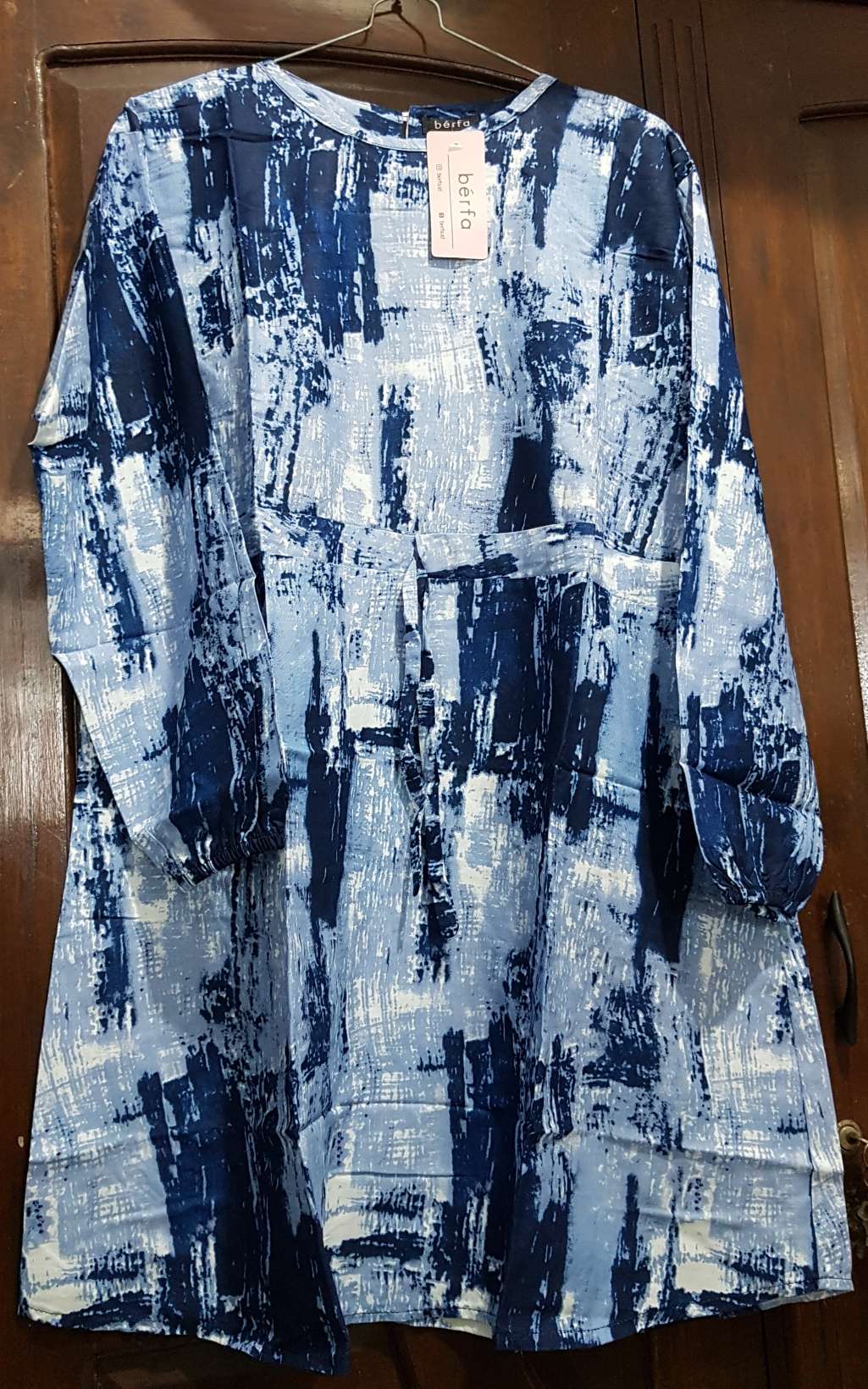 Benang Raja Tunik Batik Wanita Lengan Panjang Ukuran M L Xl