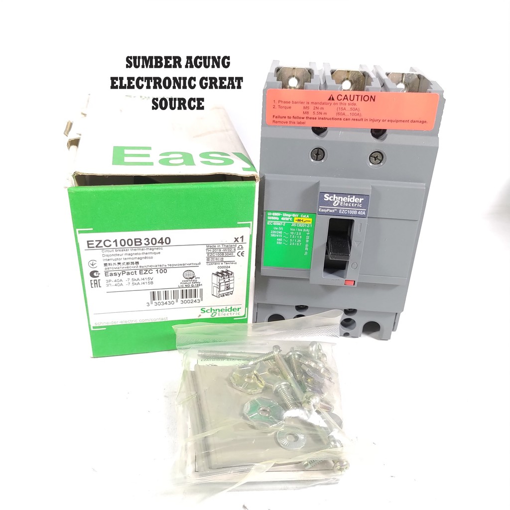 EZC 40A Schneider Ori Original Easy Pact 3P EZC100B3040 Berkualitas