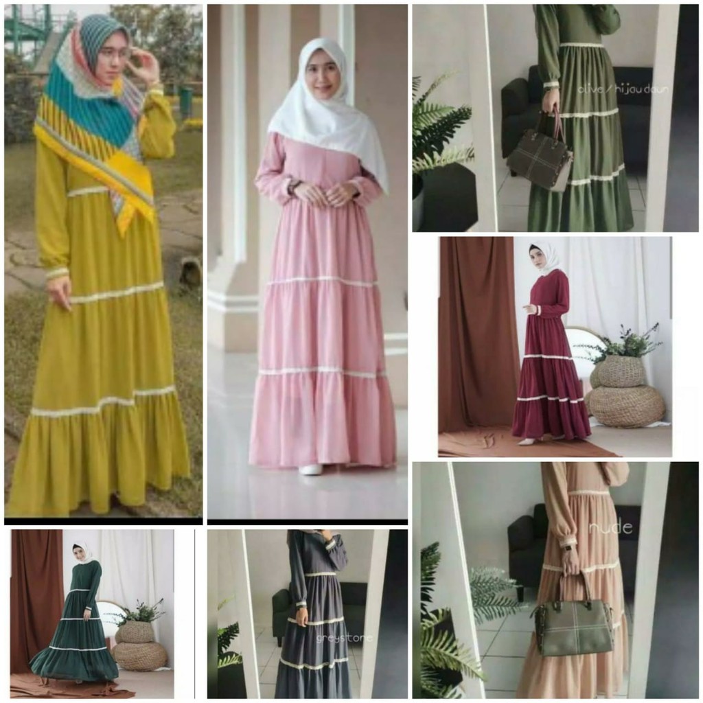 GAMIS SUSUN RENDA  anindia/BISA COD