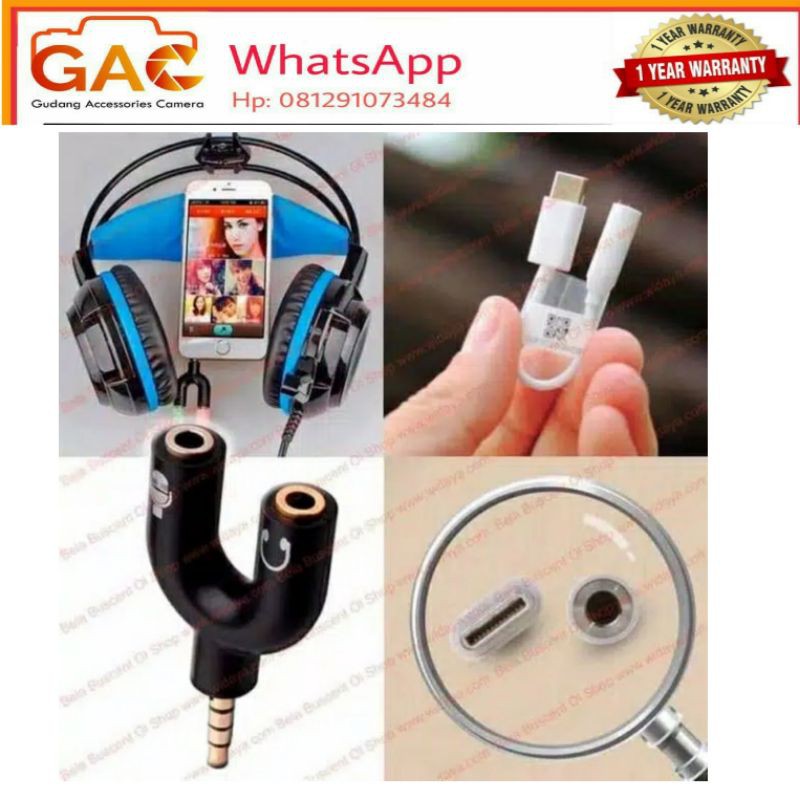 audio Jack 3.5 mm spliter U 2in1 mic and headset