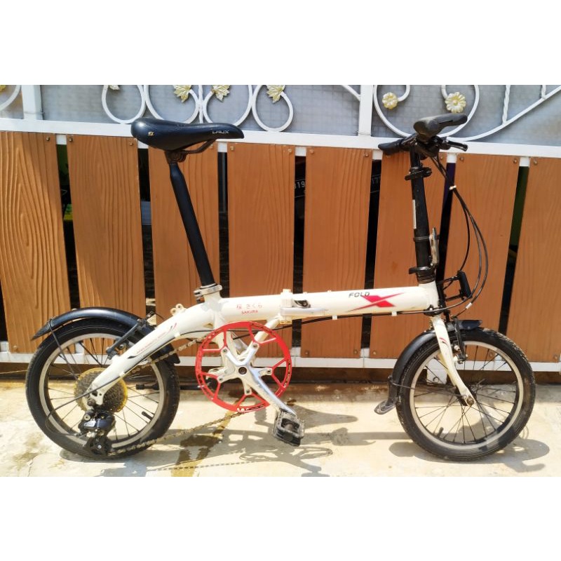 sepeda lipat fold x sakura 16 inch
