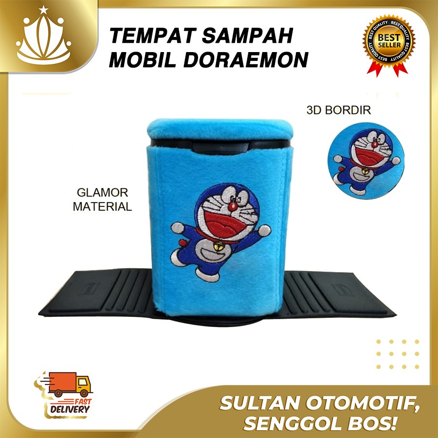 Tempat Sampah Mobil Doraemon, Aksesoris Mobil Doraemon, Mainan Doraemon