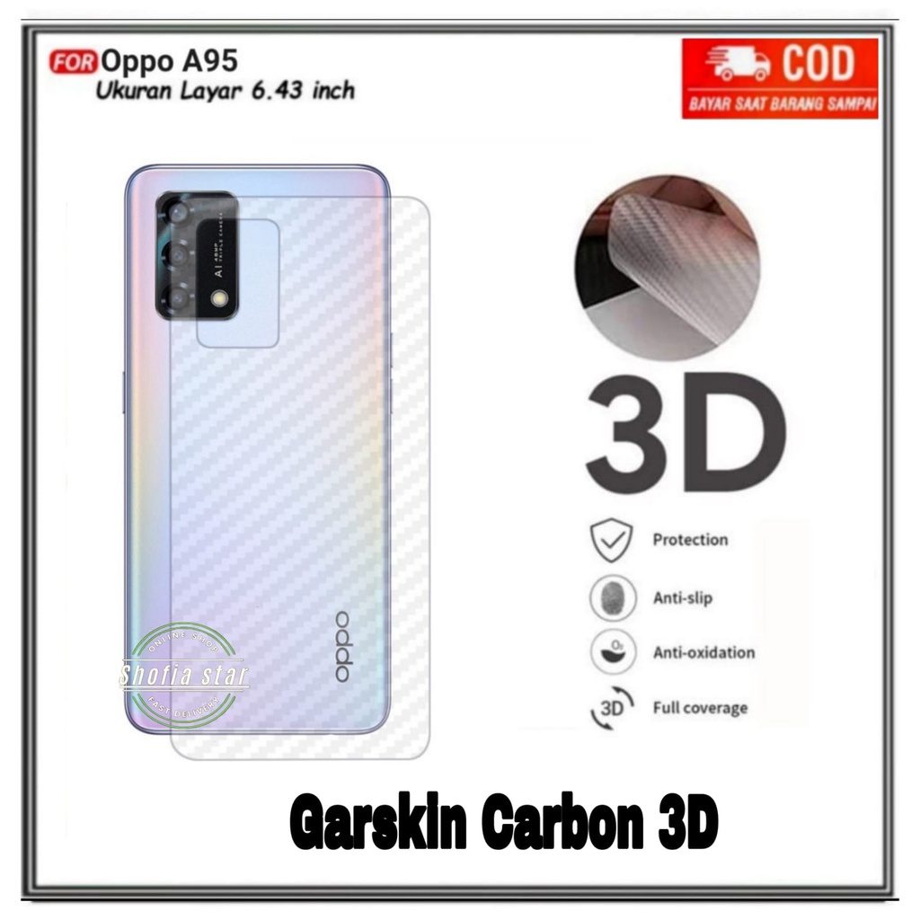 GARSKIN CARBON OPPO A95 A74 SKIN PROTECTOR TRANSPARAN