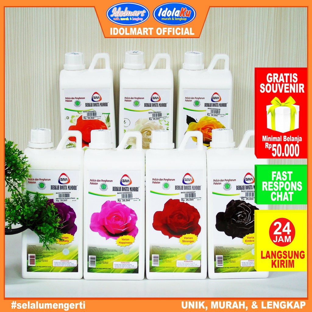 IDOLMART BRM Pelicin & Pengharum Pakaian 1000 ml Pewangi Loundry Original