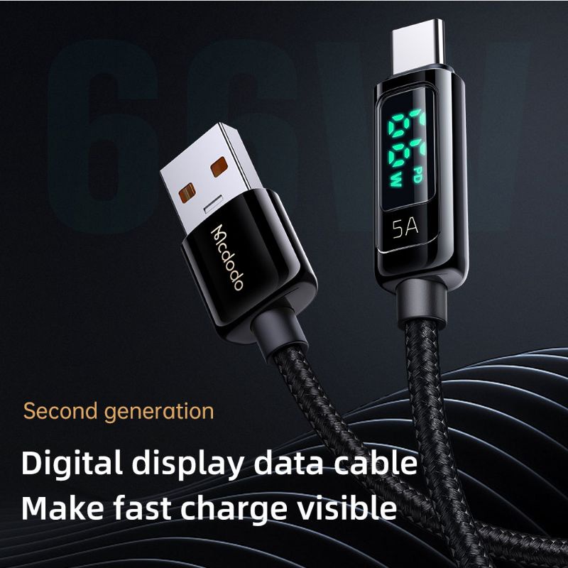 MCDODO CA-869 Cable 5A Kabel Data USB Type C Digital Display Fast Charging