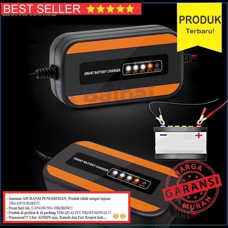 TERBARU E-FAST Charger Aki Mobil Lead Acid Smart Charger 12V 2A 20AH - ZYX-Y10