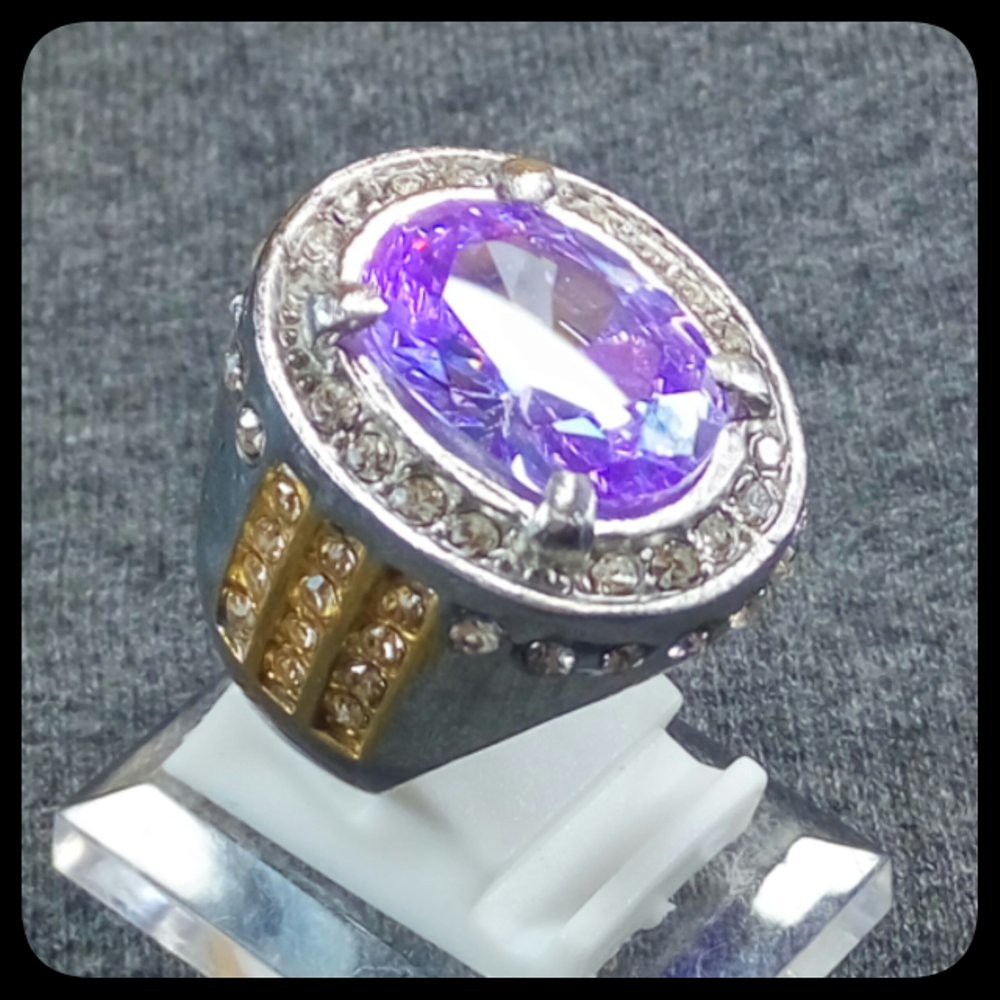 CINCIN PERMATA AMETYHST MUDA CUTING MEWAH &amp; ELEGAN BIG SIZE